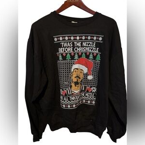 Snoop Dog Christmas Santa Crewneck Sweater XL